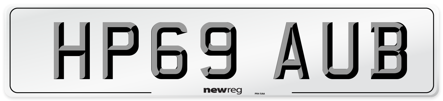 HP69 AUB Number Plate from New Reg